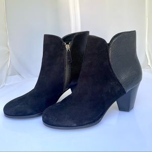 Eileen Fisher Two Tone Leather Suede Ankle Boots Size 8.5